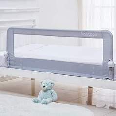 KOOLDOO Baby Toddler Bed Rail 150 cm Extra Long Foldable High Safety Bed Rail with Reinforced Anchor Safety System for Full Size Bed, Queen Bed (59