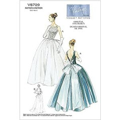 Vogue Patterns V8729 Size EE 14-16-18-20 Misses' Dress and Underskirt