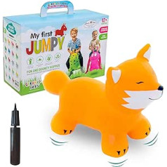 Надувная игрушка Gerardo's Toys Jumpy Orange Fox для детей от 1 года и от 2 лет, надувная игрушка для детей, надувная игрушка-животное на улице или в поме