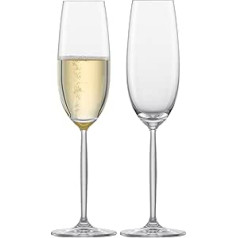 SCHOTT ZWIESEL Diva Champagne Glasses (Set of 2), Elegant Champagne Glasses with Moussing Point, Dishwasher Safe Tritan Crystal Glasses, Made in Germany (Item No. 104594)