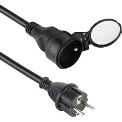 Electraline 20858018G IP44 Waterproof Extension Cable 40 m 3G1.5 mm² Black