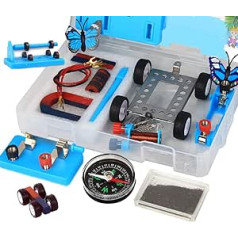 Burnur Science Experiment Magnets Set for Children, Electromagnet and Basic Circuit Tools Kit for School Laboratory, Education, Physics Projects, DIY STEM Kit, Educational Toy