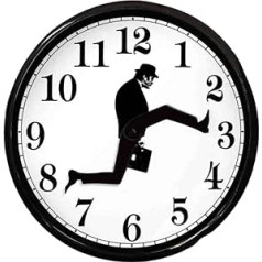 Hztyyier Wall Clock Ministry for Stupid Walks Clock Glass Wall Round Clock Silent Wall Clock for Hotel Living Room Decor