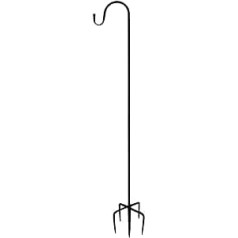 QYLJZB Shepherd Hook Outdoor 200cm Adjustable Shepherd Hook Heavy Duty 5 Prong Garden Hanging Stake for Flower Basket Bird Feeder Wedding Decoration