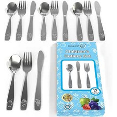 Spoon, 4 Forks and 4 Knives.