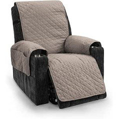 TIANSHU Waterproof Armchair Protector, Double-Sided Armchair Cover, Relaxing Chair Protector, Pet-Friendly, Non-Slip, Removable and Washable Chair Protector for TV Chair (Sand)