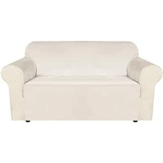 BellaHills Velvet Sofa Slipcover, Thick Plush Furniture Cover, Deluxe Lounge Chair Cover, Stretch Sofa Cover, Protector for Recliners