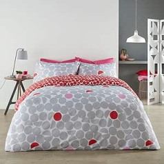 Fusion - Ingo - Reversible Duvet Cover Set - Double - Pink