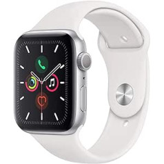 Apple Watch Series 5 44mm (GPS) - Aluminiumgehäuse Silber Weiß Sportarmband (Generalüberholt)