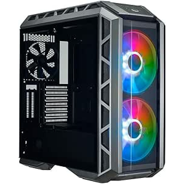 Cooler Master MasterCase H500P Mesh ARGB - PC-Gehäuse mit zwei 200mm Lüftern für einen optimalen Luftstrom, abnehmbare Seitenteile, geeignet für Wasserkühlung