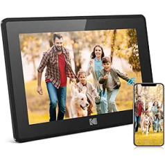 KODAK Digital Picture Frame, 10 Inch WiFi Electronic Picture Frame, HD IPS Touchscreen Smart Photo Frame with App, 16 GB Memory, Automatic Rotation, Sharing Pictures, Music, Videos, Black