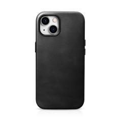 Icarer Кожаный чехол-чехол для iPhone 15 Plus Oil Wax Premium Leather MagSafe черный