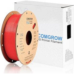 Comgrow PLA Filament 1.75 mm 3D Printer Filament PLA for 3D Printers 1 kg Spool, Dimensional Accuracy of +/- 0.02 mm PLA, Red