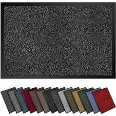 High-Quality Doormat Anthracite Black 60 x 80 cm Large for Indoor and Outdoor Use - Dirt Trapper Mat Non-Slip Washable and Weatherproof - Door Mat for Entrance Area and Outdoor Use - Runner Hallway