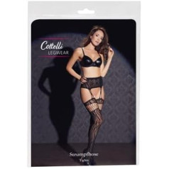 Cottelli LEGWEAR Women's Stockings 25302871101 Suspender and Stockings, Black, L, black