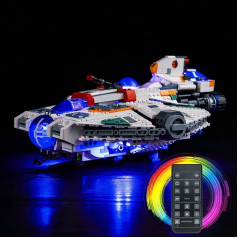 Remote Control Light Kit for Lego 75357 Ghost & Phantom II (Not Lego), LED Lighting Set for Lego S'tar Wars Ghost & Phantom II Creative Toy