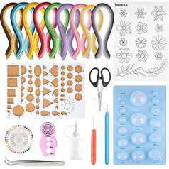 TUPARKA Paper Quilling Kits 45 Colours 900 Strips Quilling Art Paper DIY Craft Pack of 19