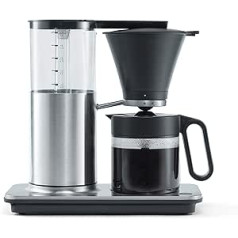 Wilfa CLASSIC TALL 602264 Filter Coffee Maker - Steel with a Capacity of 1.25 Litres and Automatic Drip Stop Function, Silver