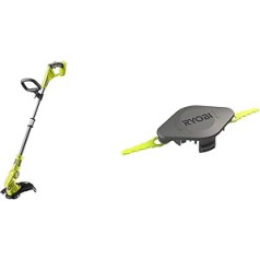 RYOBI 18V ONE+ OLT1832 Cordless Grass Trimmer & Double Serrated Blade Head for RAC155 Edger Black