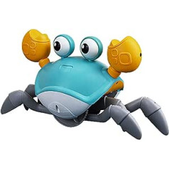 JYB Hopefuture Music Children's Toy for 0-6 Years Old Boys and Girls, Musical Crawling Crab Baby Toy with LED Lights, Interactive Crawling Toy for Toddlers