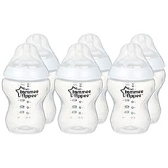 Tommee Tippee Closer to Nature 260 ml/9fl oz Feeding Bottles White