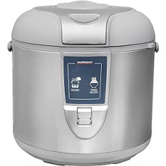 Gastroback 42518 Design Reiskocher Pro, Abschaltautomatik, Warmhalte-Funktion, 5 Liter, antihaftbeschichtet, 700 Watt, Rostfreier Stahl, 5 liters, Silber