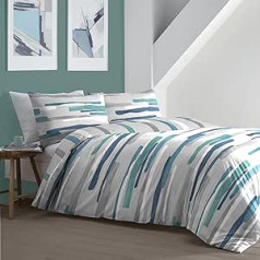 Fusion - Clifton - Duvet Cover Set - Double Size in Teal