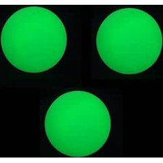 3 x Pro LED Juggling Balls Set with Cascade Juggling Bag - 70mm Quality Glow Juggling Ball Set (Green)