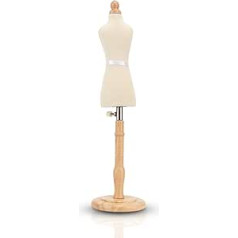 Elprico Mini Female Dress Shape, Adjustable Mannequin Torso, Sewing Dress Form Easy to Assemble Stable, Clothing Pattern Model for Clothing Sewing, Jewelry Display and for Apparel Pattern Making