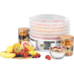 Progress EK4426PVDEEU7 Digital Dehydrator / Dehydrator, Temperature 70 °C, 350 W Food Dehydrator Machine, 7.5 L Food Dehydrator, Meat Dehydrator, Fruit / Vegetables, Homemade Animal Treats