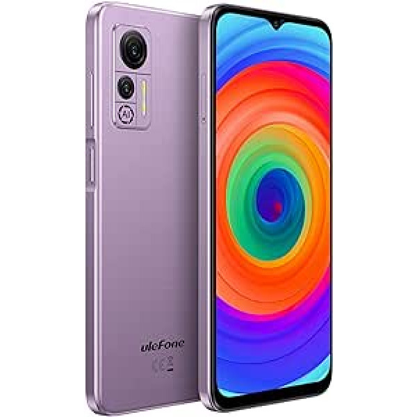 Ulefone Android 12 4G Smartphone without Contract Note 14, 3 Card Slot, Helio A22 Quad Core 3GB + 16GB, Dual SIM Mobile Phone, 6.52 Inch HD+, 8MP + 5MP Camera, 4500 mAh Battery, Face Unlock GPS Purple