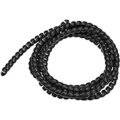 sourcing map Flexible Spiral-Schlauchumwicklung, Kabel-Management-Hülle, 8 mm x 10 mm, Computer-Draht-Management-Kabel, 2 m Länge, Schwarz