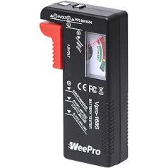 WeePro Battery Tester, Universal Battery Tester Small Battery Tester for AAA AA C D 9V 1.5V Button Cell Battery Tester for Household Batteries