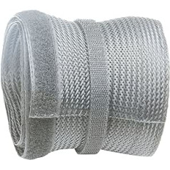 RICOO Z9135G-5 Cable Duct Grey 500 cm Long x 13.5 cm Wide Resealable with Velcro Fastening Cable Management