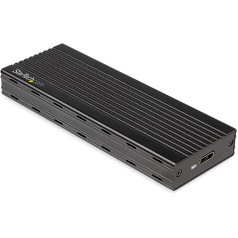 StarTech.com M2E1BMU31C M.2 NVMe USB 3.1 Gen 2 Type C Thunderbolt 3 Compatible SSD Enclosure for PCIe SSD