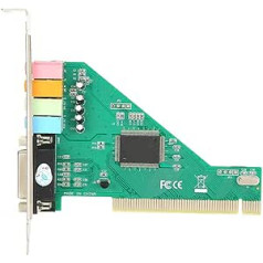 PCI Sound Card 4.1 Internal Stereo Surround Sound Card Audio Card for Desktop Computer CMI8738 Chip for Windows 98 / for Windows 2000 / XP / NT Signal Voltage (0.5V~5V)