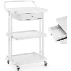 Стол-тележка парикмахерская косметическая с 1 ящиком и 3 полками 55 х 45 х 96 см - белый