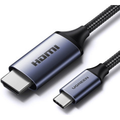Кабель-переходник USB-C — HDMI 2.1 8K 60 Гц, 1,5 м, серый