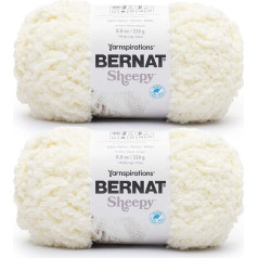 Пряжа Bernat Sheepy Cotton Tail - 2 упаковки по 250 г - нейлон - 6 Super Bulky - 149 ярдов - Вязание, вязание крючком и рукоделие