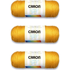 Пряжа Caron Simply Soft Gold - 3 упаковки по 6 унций - акрил - 4 Medium (Worsted) - 300 метров - Вязание, вязание крючком и рукоделие