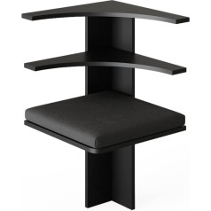 Vicco Roman, Угловая скамья для столовой, черная, 43,5 x 43,5 см