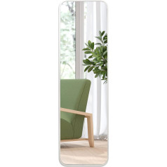 Giftgarden 14 x 47 дюймов белое зеркало алюминиевая рама 47 дюймов длинное полное зеркало высокое туалетное зеркало настенное или над дверью висит 