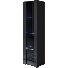 Mb Muebles Bonitos Muebles Bonitos Шкаф Luke модель V5 черный (40 x 167 см) со стандартными ножками