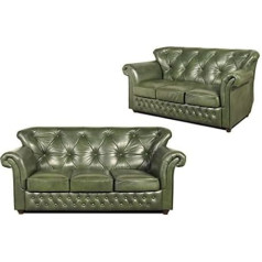 Jvmoebel Chesterfield Furniture Sofa XXL Upholstery Sofas Couch Set Leather Textile Fabric