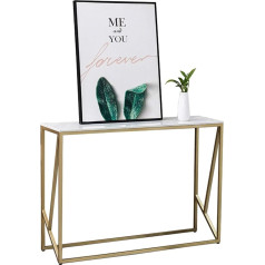 Leeberty Консольный столик Золотой кованый железный консольный столик, консоль для украшения гостиной, мраморный диванный столик, пристенный 