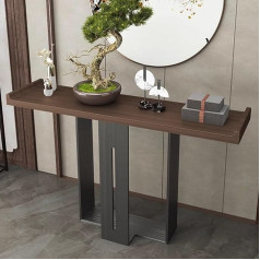 Isolay Консольный стол, деревянный прихожий стол, узкий длинный диванный стол, прихожая стол геометрический металлический каркас, деревенски