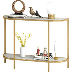 Generic Узкий консольный стол Мраморный консольный стол, металлический диван, боковой стол, узкий стол, настенный стол, консольный шкаф 31,4×11,8×