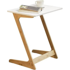 Forevich Современный бамбук ТВ лотки обеденный стол деревянный диван боковой стол диван боковой стол Z форма белый