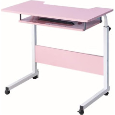 Oyymte Мобильная тележка для ноутбука с боковым столиком, регулируемая по высоте, передвижная, креативный стол для ПК, ноутбука, колеса (цвет : 