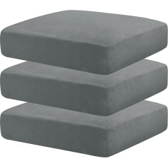 Maxijin Бархатные чехлы для подушек (светло-серый, 3 подушки для дивана)